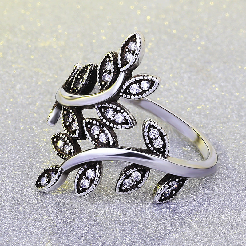 Black Vintage Tree of Life Ring