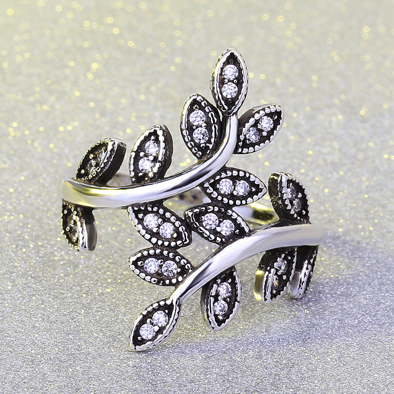 Black Vintage Tree of Life Ring