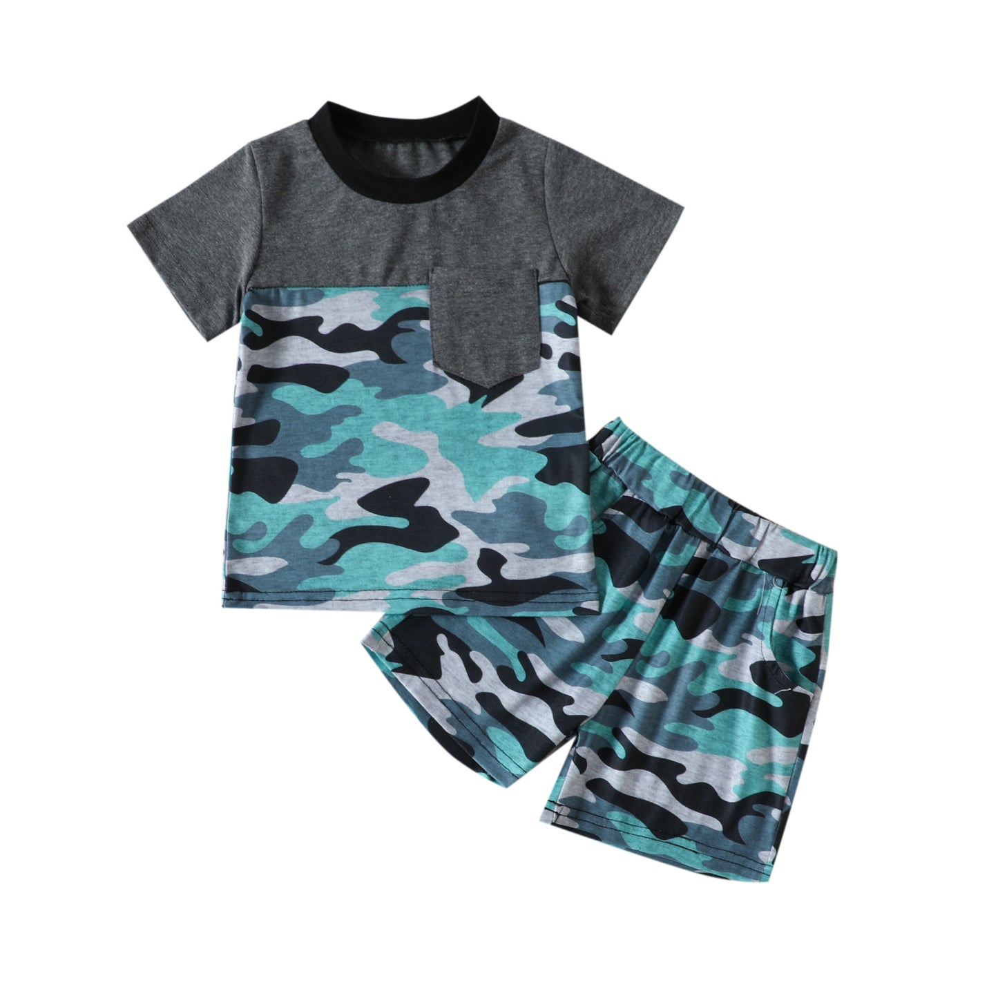 Infant Children Handsome Camouflage Pocket Suit