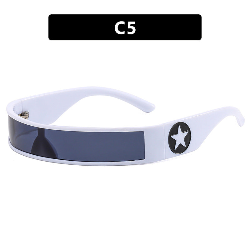 Five-pointed Star Conjoined Narrow Frame Sunglasses