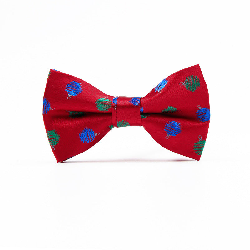 Mens Christmas Fashion Casual Print Bow Tie