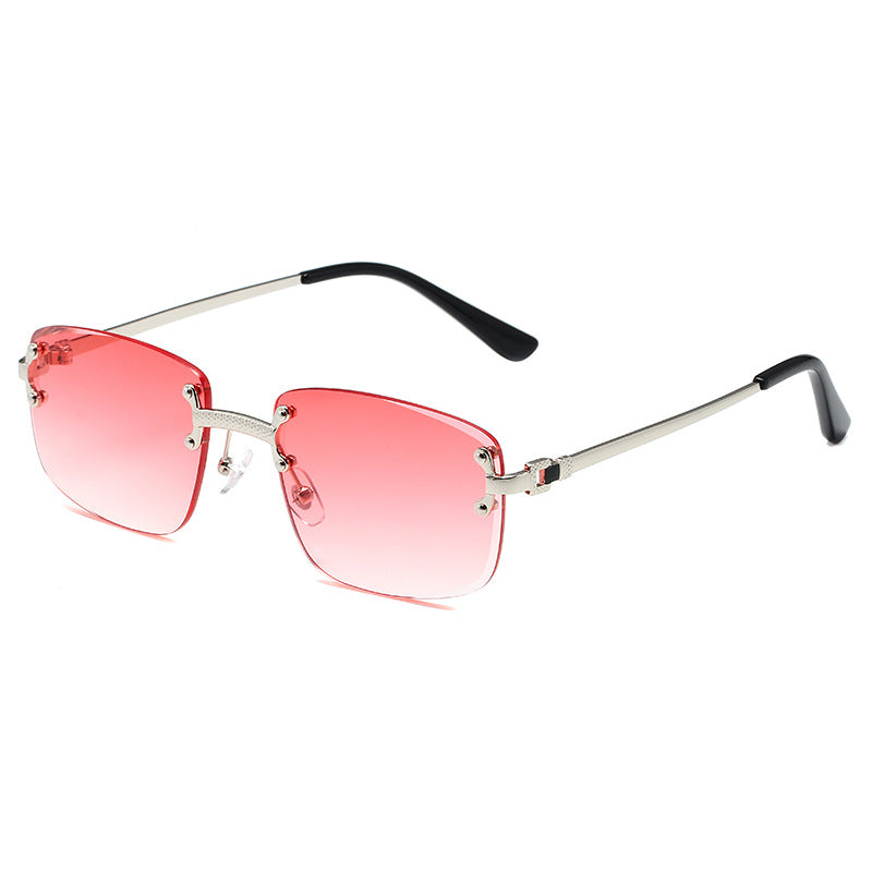 Square European And American Frameless Cutting Sunglasses