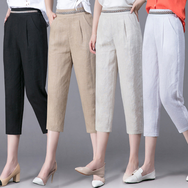 Loose Harem Linen Pants