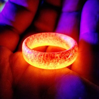 New Design Luminous Purple Blue Ring Glowing In The Dark Wedding Engagement Rings For Women Men Jewelry