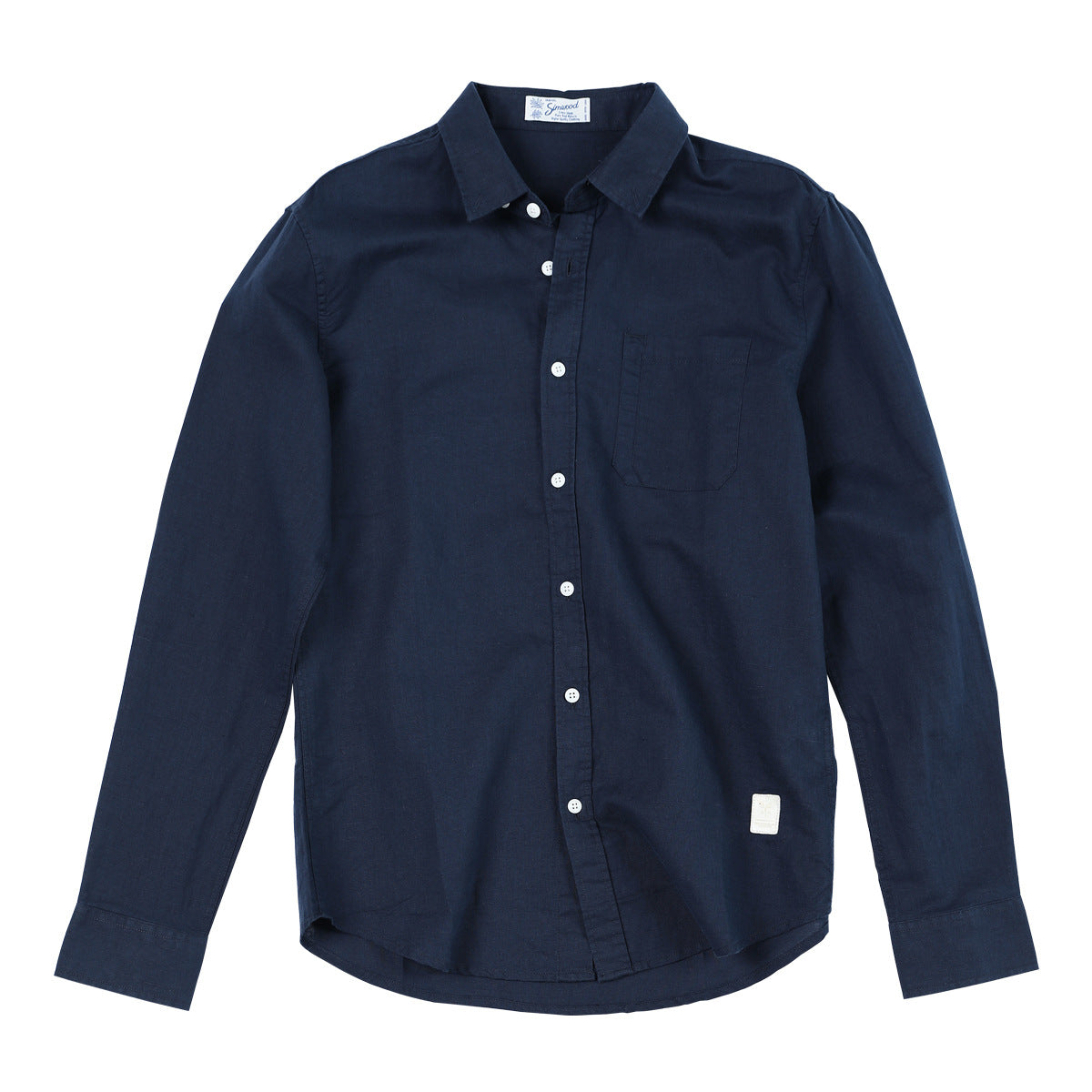 Long-Sleeved Cotton and Linen Shirts for Men