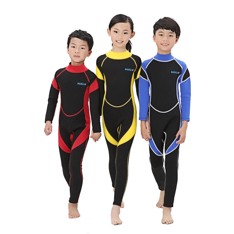 Children's warm and cold-proof one-piece diving suit