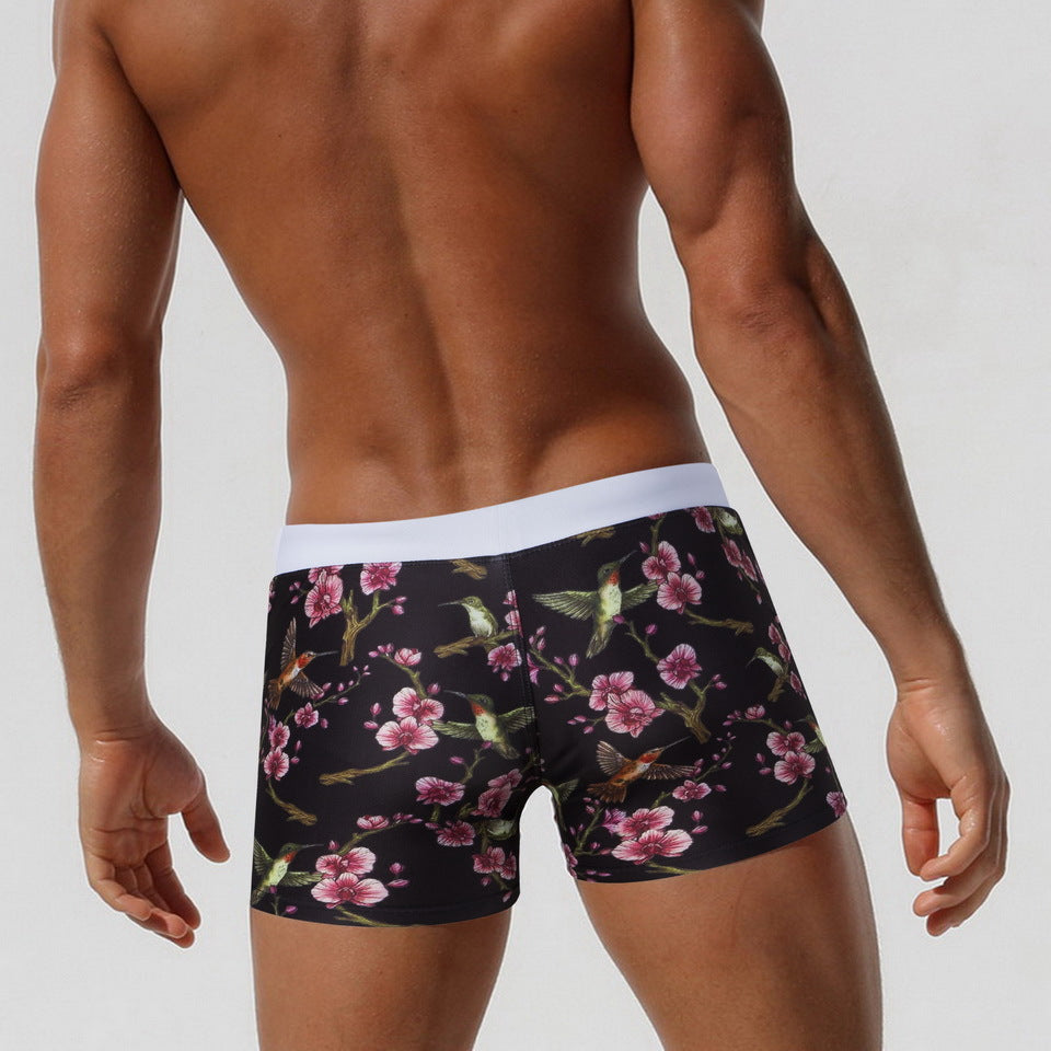 Double pocket swim trunks men's swimming trunks men's swimming trunks explosions beach swimwear