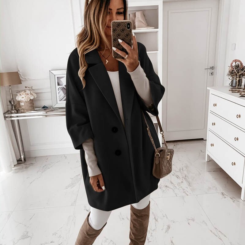 Elegant Vintage Women Long Coat