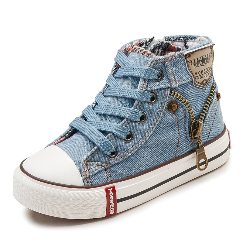 Autumn Children Breathable Denim Canvas Casual Shoes