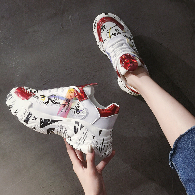 Printed Sticky Casual Shoes For Women