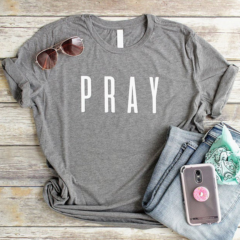 Pray Christian T Shirts Fashion Clothes Women's Tshirt tops