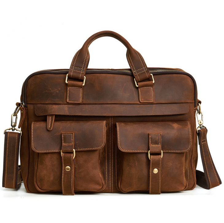 Retro Business Cowhide Bag