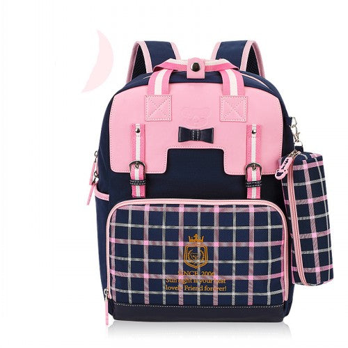 Korean style cute girls shoulders lightening backpack