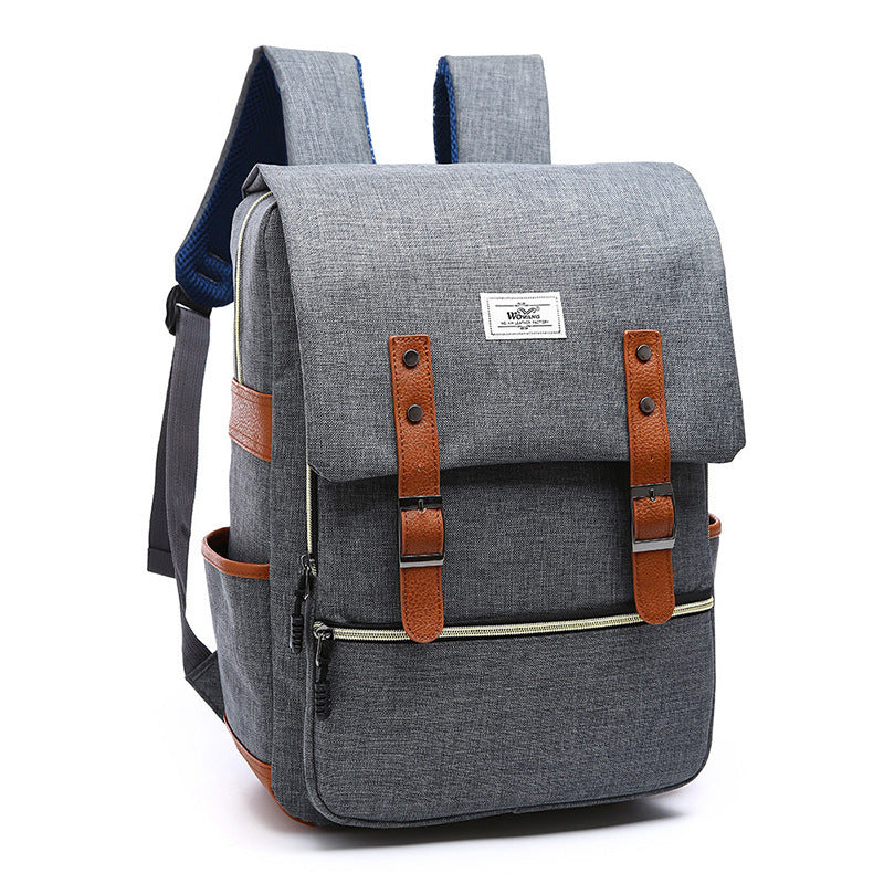 2021 Vintage men women canvas backpacks school bags for teenage girls laptop backpack with USB charging fashion travel