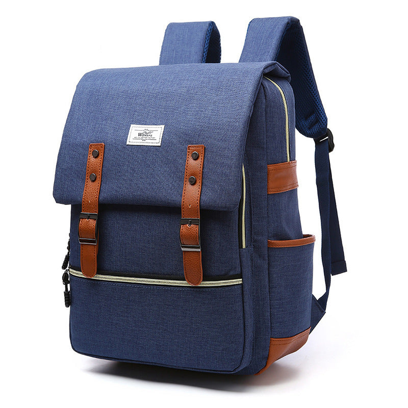 2021 Vintage men women canvas backpacks school bags for teenage girls laptop backpack with USB charging fashion travel