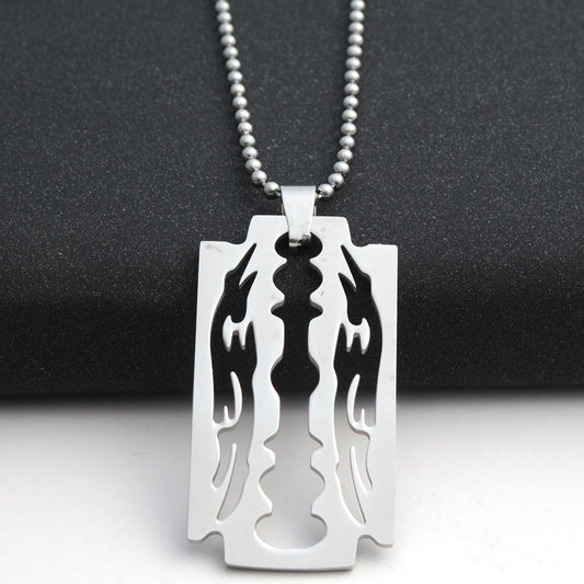 men chain stainless steel Blade necklaces men pendants woman accessories fashion necklace (WITHOUT CHAIN)