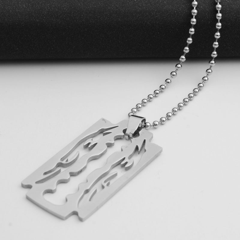 men chain stainless steel Blade necklaces men pendants woman accessories fashion necklace (WITHOUT CHAIN)