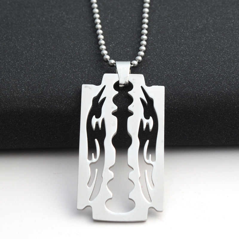 men chain stainless steel Blade necklaces men pendants woman accessories fashion necklace (WITHOUT CHAIN)