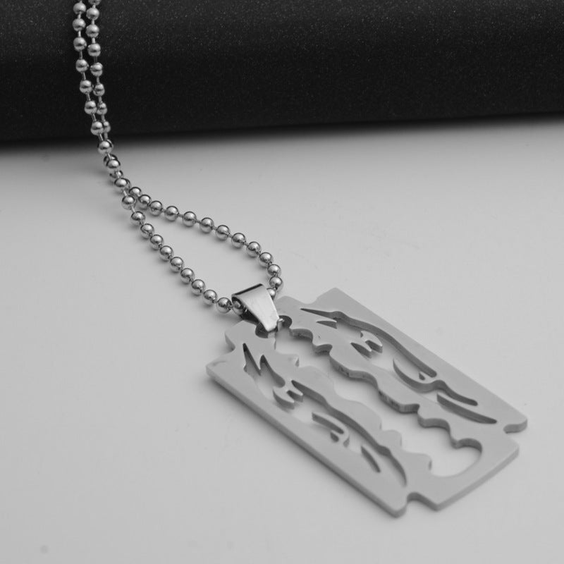 men chain stainless steel Blade necklaces men pendants woman accessories fashion necklace (WITHOUT CHAIN)