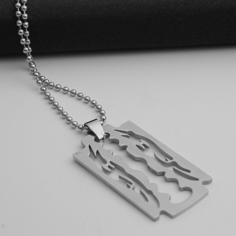 men chain stainless steel Blade necklaces men pendants woman accessories fashion necklace (WITHOUT CHAIN)