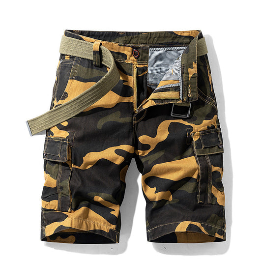 Camouflage Overalls Shorts Men's Summer Pockets