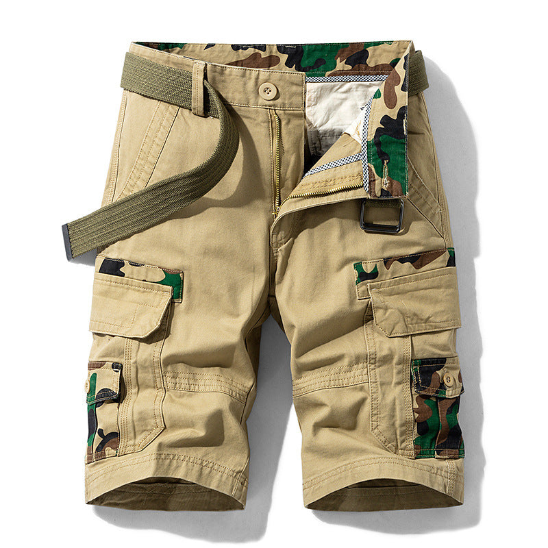 Camouflage Overalls Shorts Men's Summer Pockets