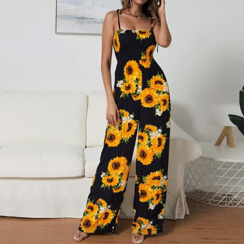 Sling Sexy Bind Printing Jumpsuits