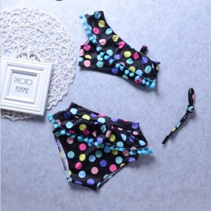 Pudcoco Girl Swimsuit Cute Kids Baby Girls Polka Dot Swimsuit Swimwear Bathing Suit Tankini Bikini Set