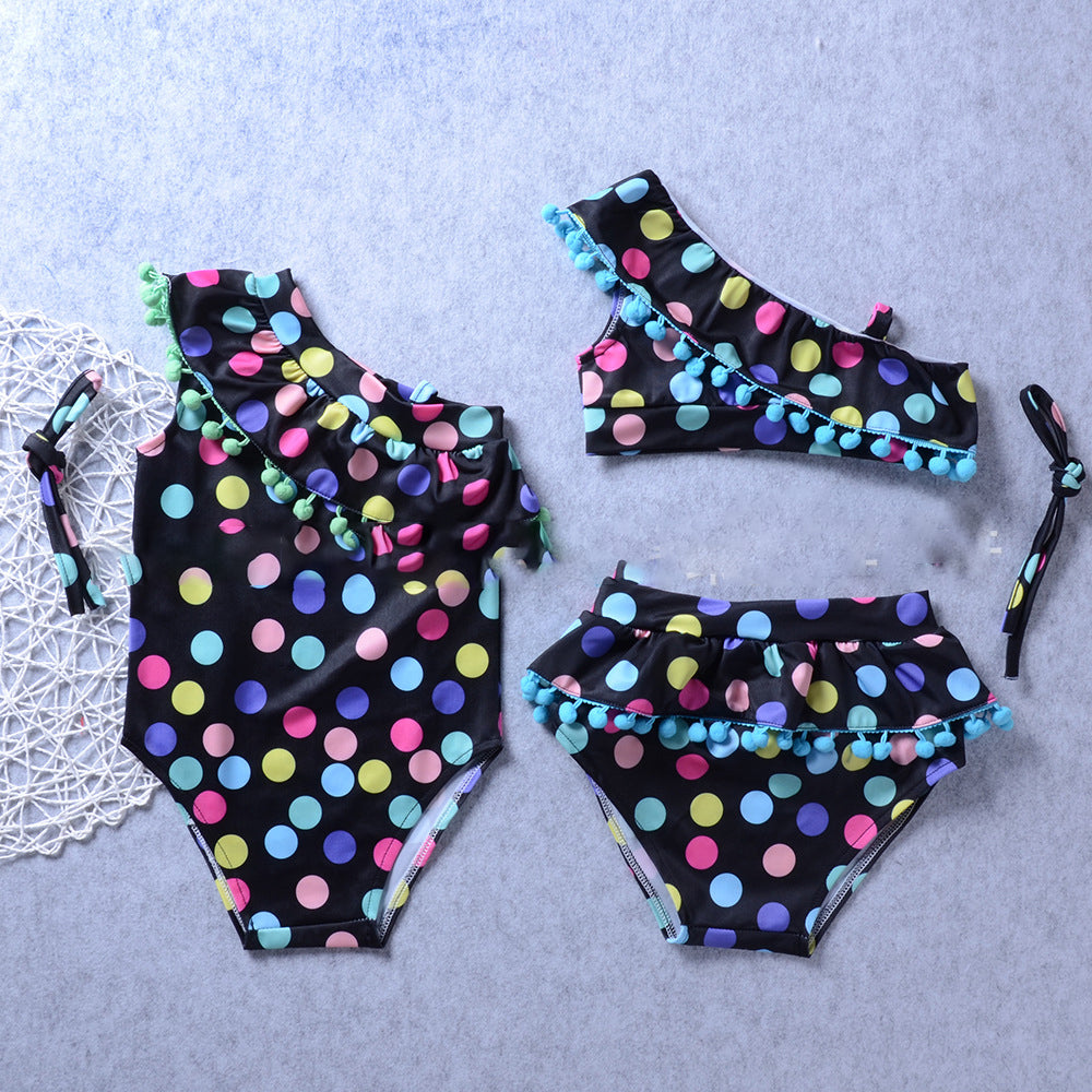 Pudcoco Girl Swimsuit Cute Kids Baby Girls Polka Dot Swimsuit Swimwear Bathing Suit Tankini Bikini Set