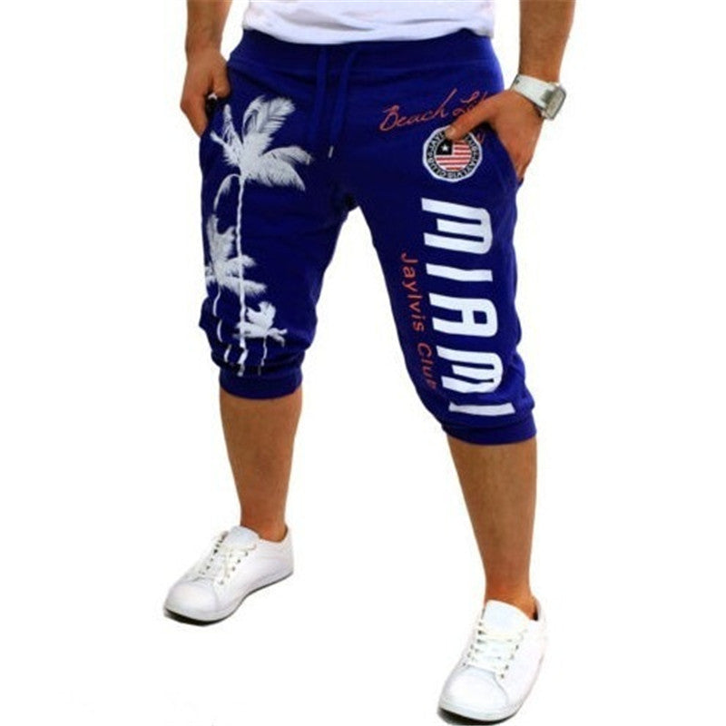 Five-point Pants Fashion Print Shorts Drawstring Shorts