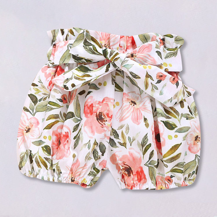 Lotus Leaf Sleeve Baby Romper