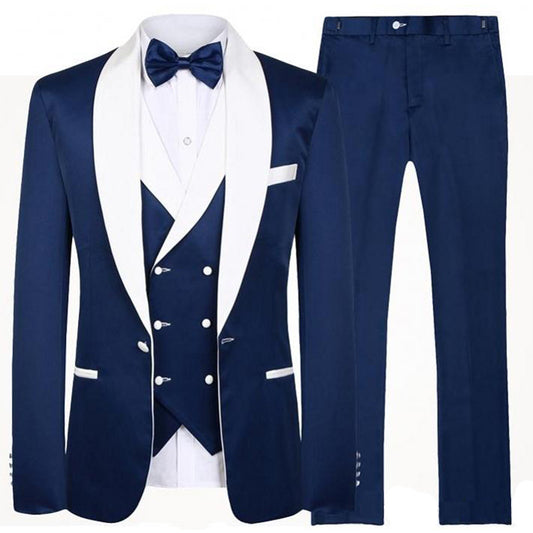 Business Casual Suit Male Three-piece Suit Groom Best Man Wedding Banquet Suit Male