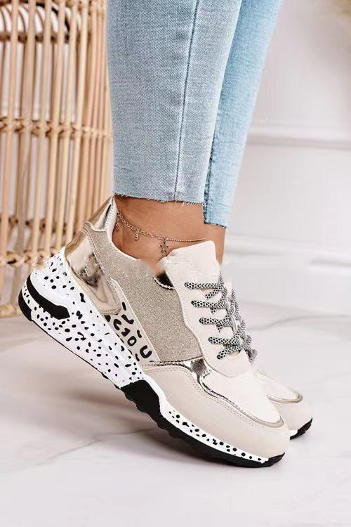 Women Sneakers Lace-Up Platform Sports Shoes