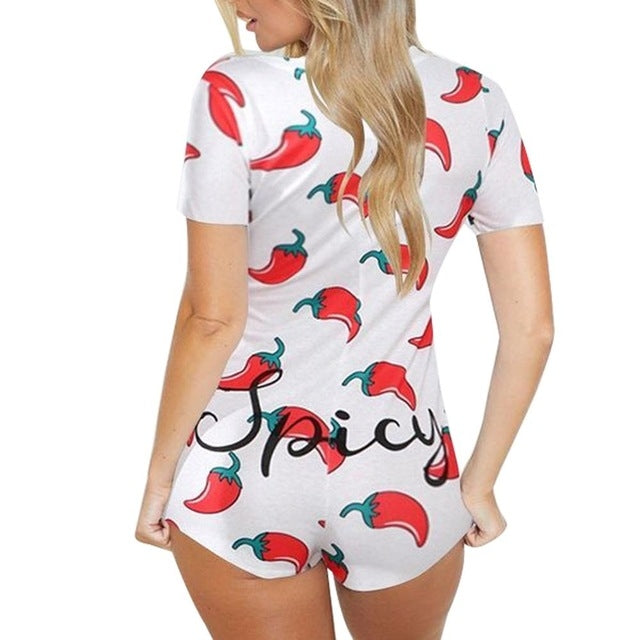 Sexy Women Bodysuit Playsuit Short Romper Jumpsuit Sleepwear