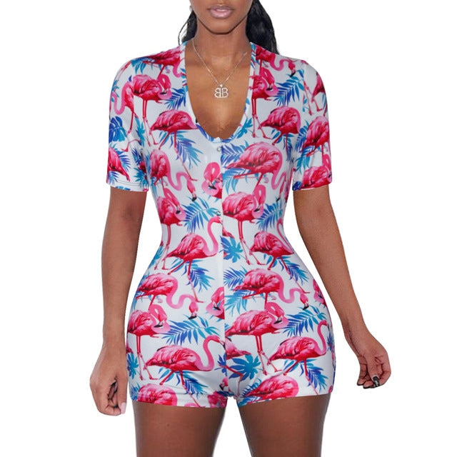 Sexy Women Bodysuit Playsuit Short Romper Jumpsuit Sleepwear