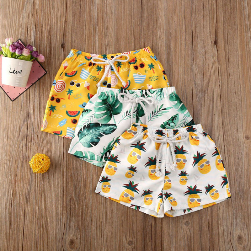 Toddler Kids Baby Boy Polyester Pants Beach Shorts