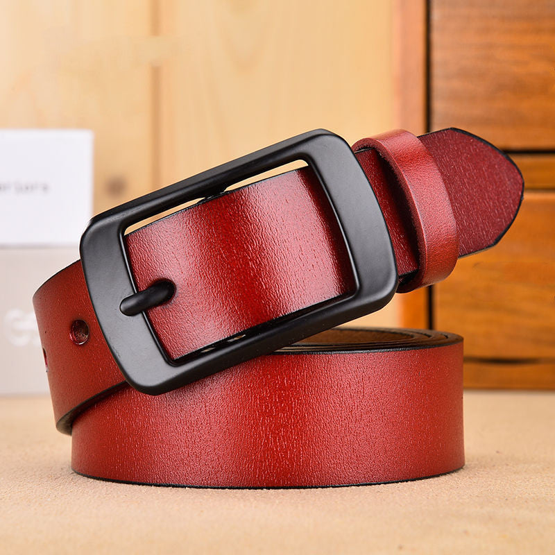 Women'S Belt Belt Female Korean Version Of Wild Ins Wind Cowhide Jeans Belt Female Students