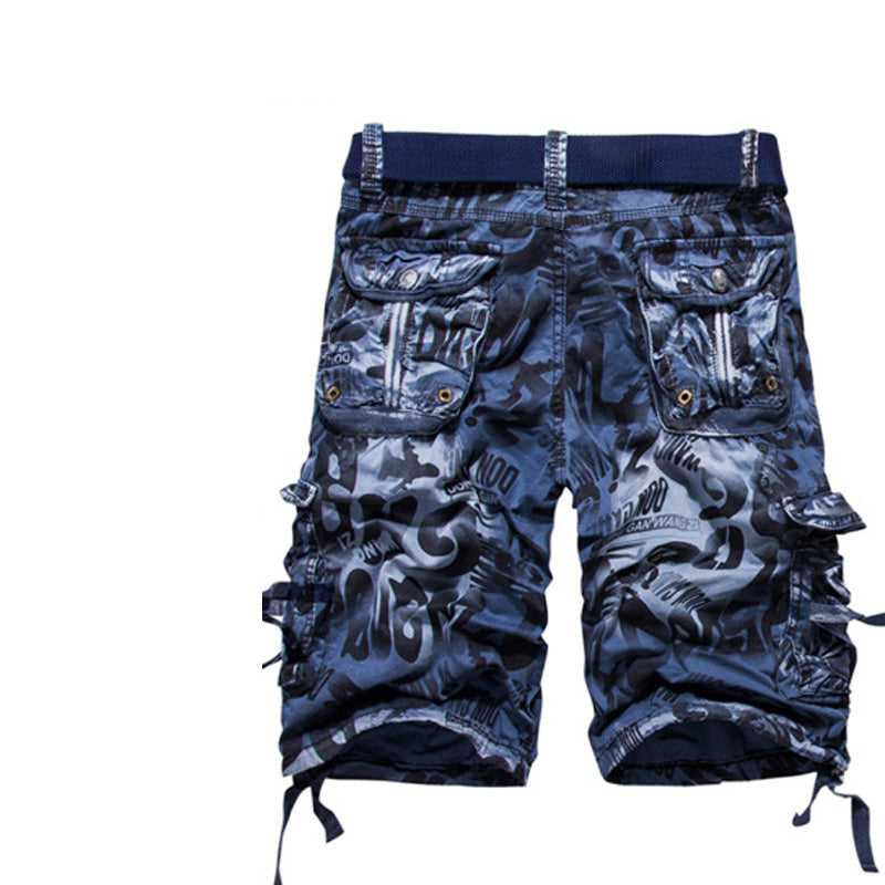 Fashion Retro Camouflage Men's Five Shorts