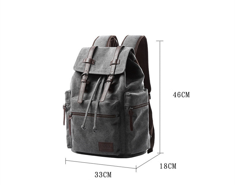 Canvas Backpack Men's Fashion Trend Casual Travel Bag