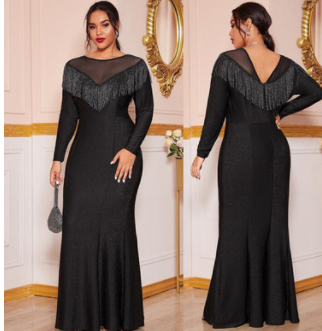 Women Plus Size Evening Party Prom Long Dress Dresses