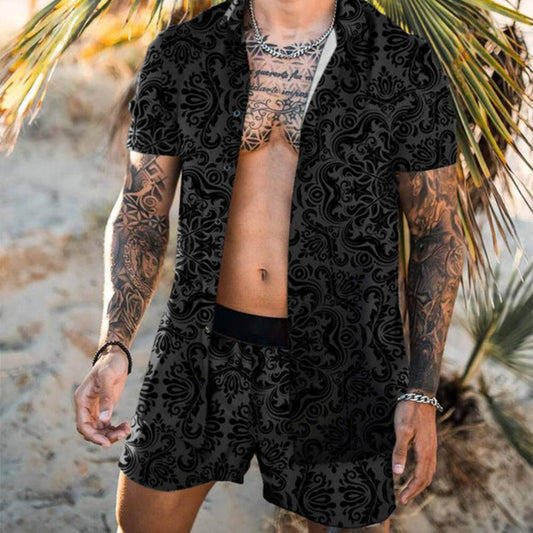 Floral Beach Two Piece Men Sets