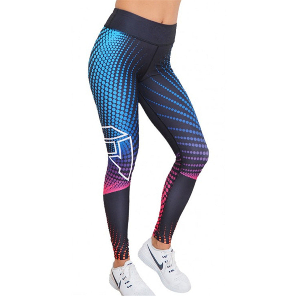 Polka Dot 3D Printed Yoga Pants Sweatpants Women