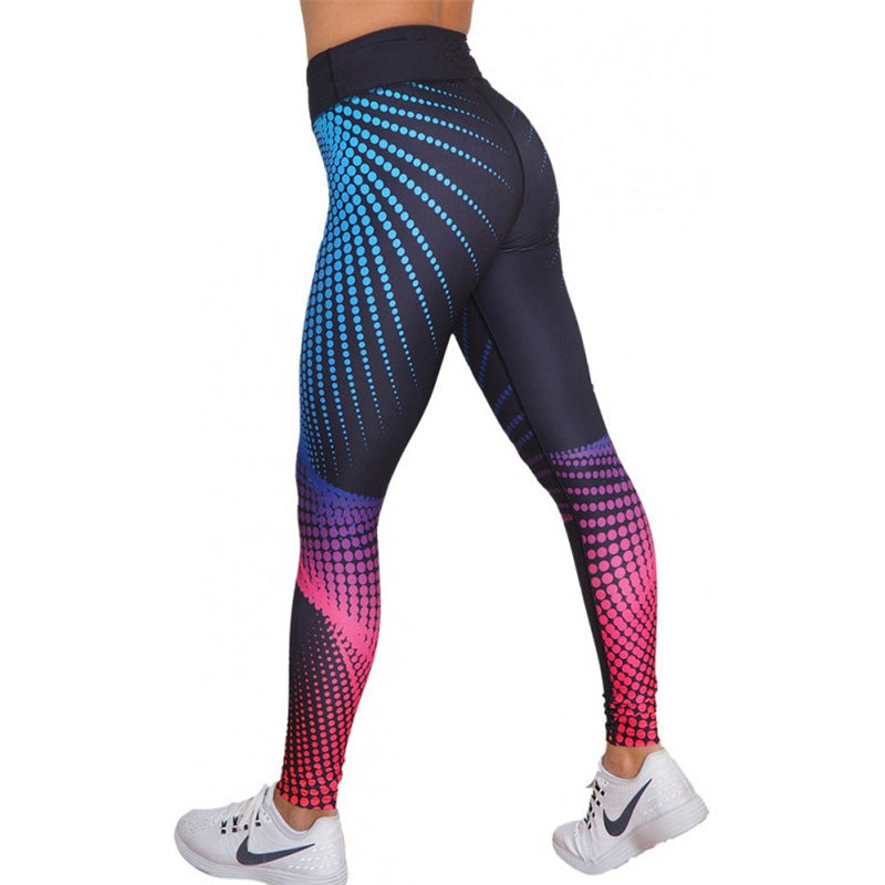 Polka Dot 3D Printed Yoga Pants Sweatpants Women