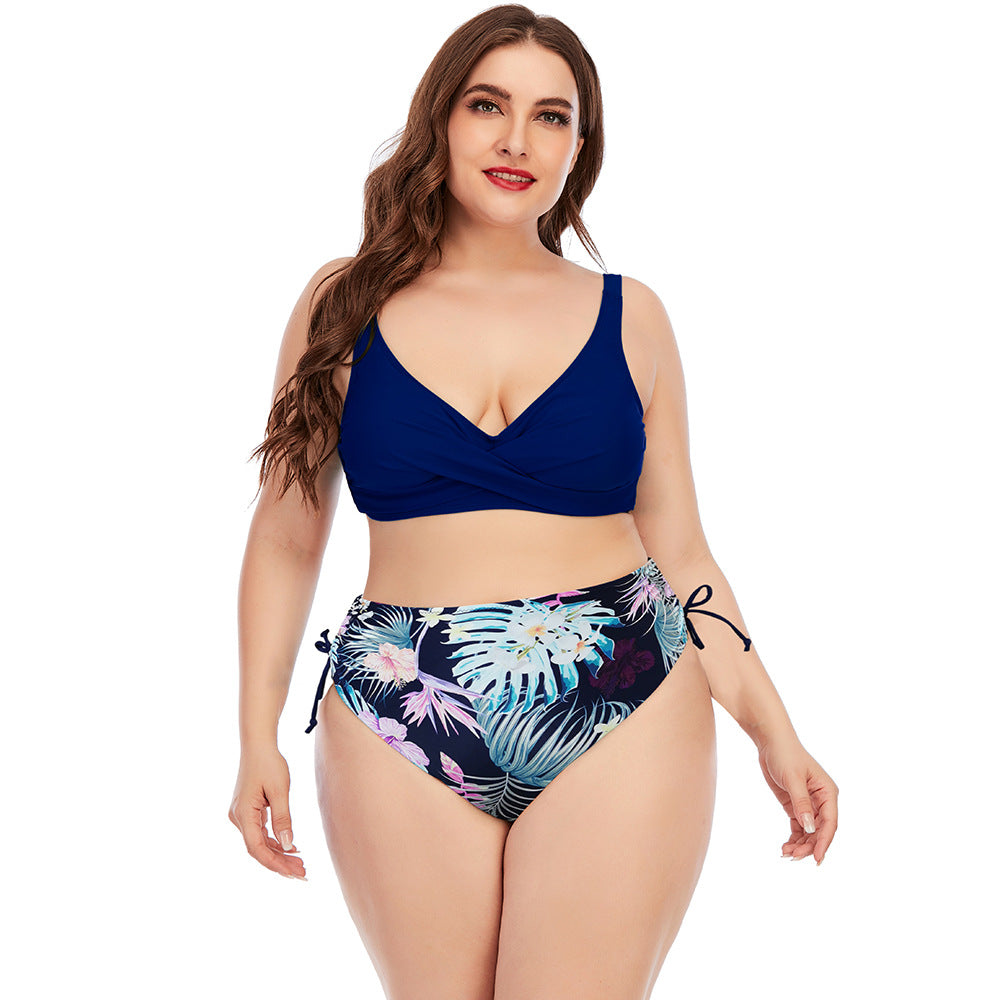 Custom European And American Women Sexy Split Plus Size Two Piece Swimwear