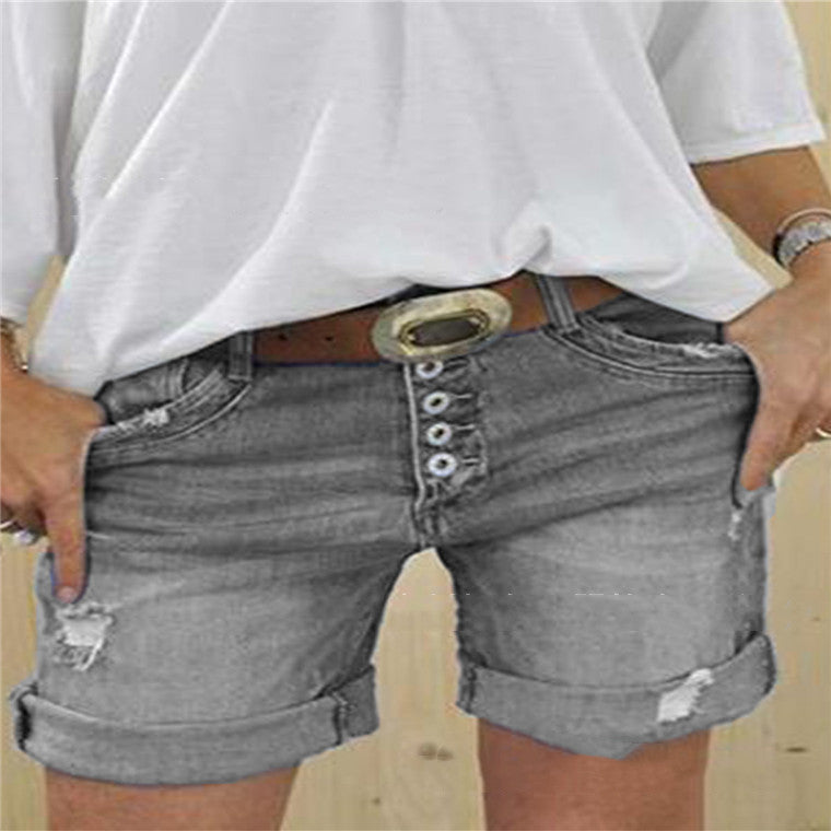 Ladies Denim Shorts Ripped Sexy Denim Shorts