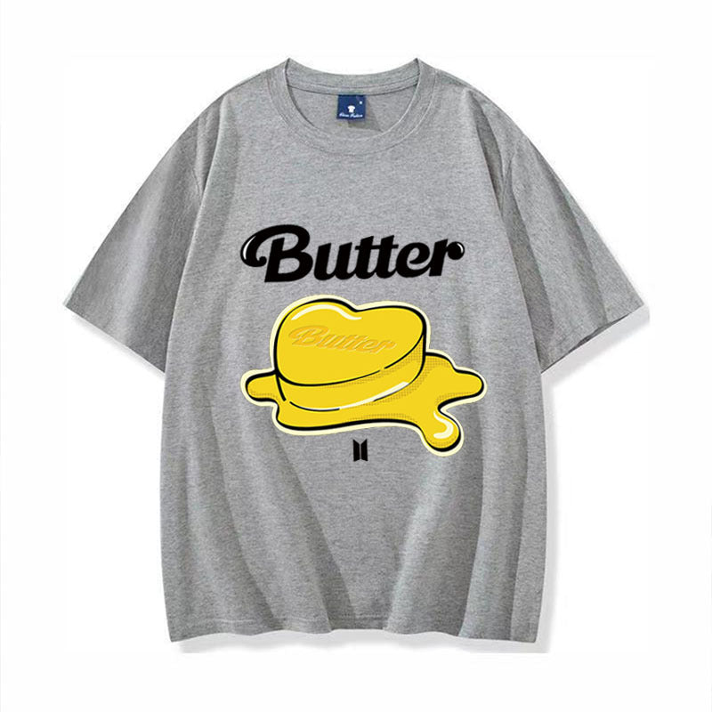 Bulletproof New Album Butter Butter Loose Short-sleeved Cotton T Women