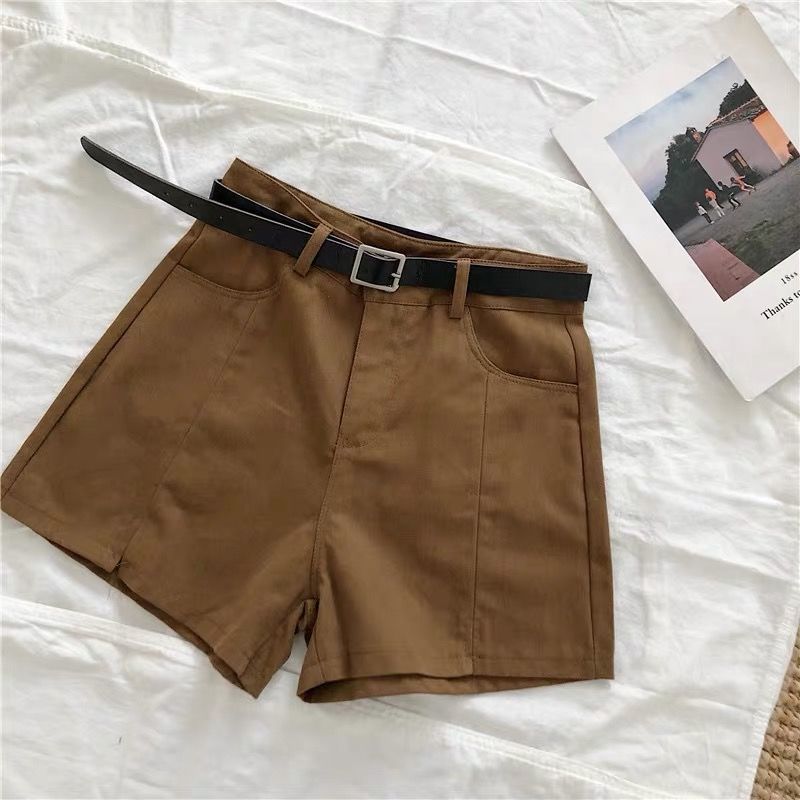 Split Wide Leg Casual Pants Women Summer New Solid Color High Waist Shorts