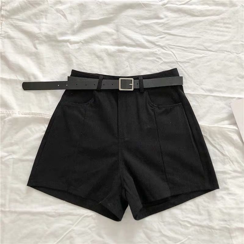 Split Wide Leg Casual Pants Women Summer New Solid Color High Waist Shorts