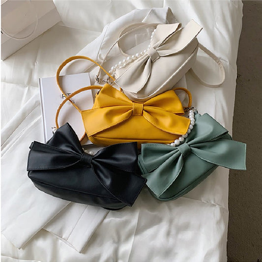 Canvas Shoulder Bowknot Crossbody Bags