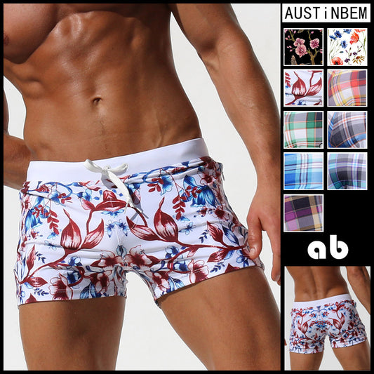 Double pocket swim trunks men's swimming trunks men's swimming trunks explosions beach swimwear